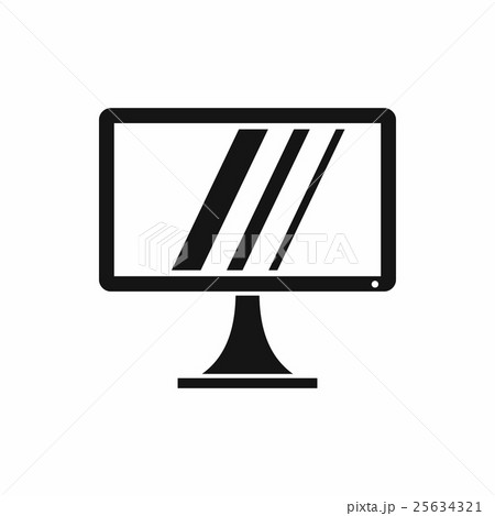 Computer monitor icon, simple style 25634321