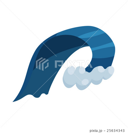 Big wave of tsunami icon, cartoon style 25634343