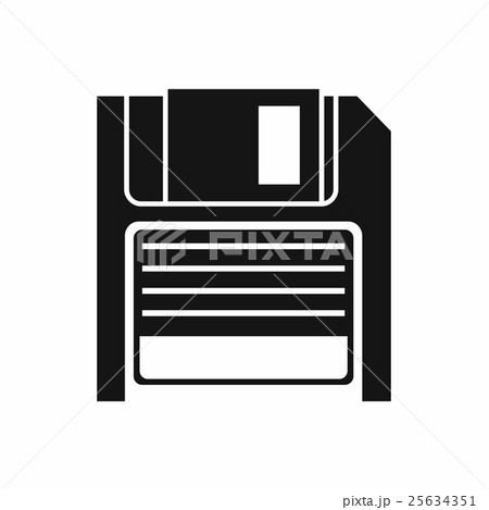 Magnetic diskette icon, simple style 25634351