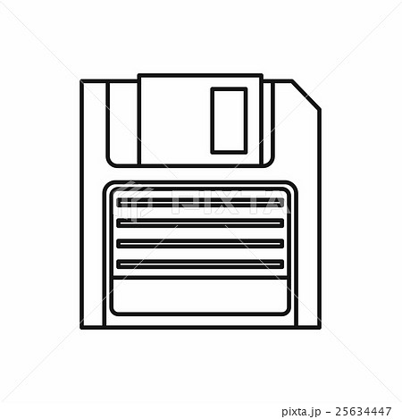 Magnetic diskette icon, outline style 25634447