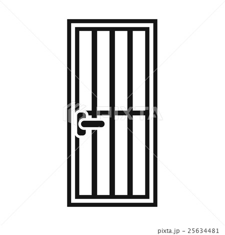 Steel door icon, simple style 25634481