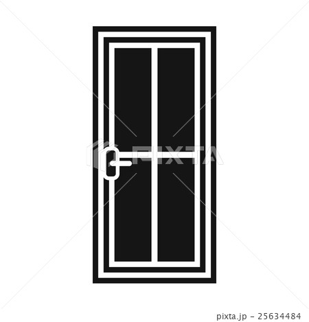Glass door icon, simple style 25634484
