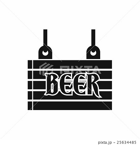 Street signboard of beer icon, simple style 25634485