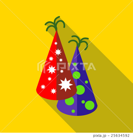 Festive caps icon, flat style Festive caps icon, flat style 25634592