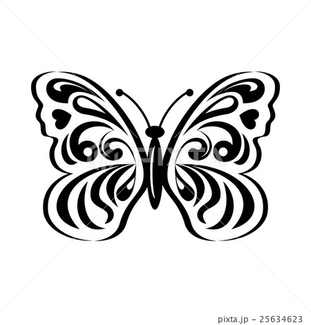 Butterfly with abstract patterning on wings icon Butterfly with abstract patterning on wings icon 25634623