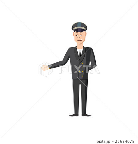 Chauffeur icon in cartoon style 25634678