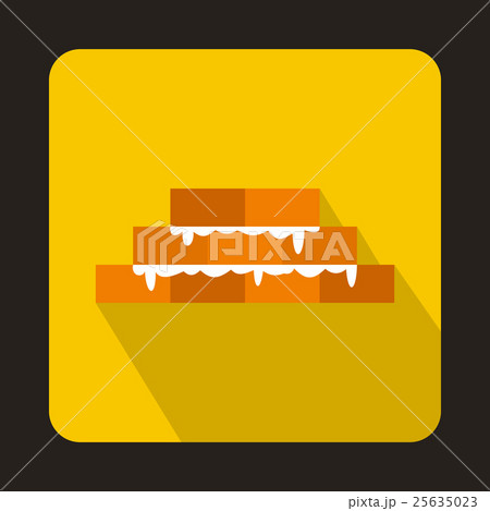 Brick wall icon in flat style 25635023
