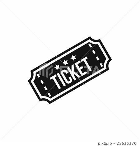 Movie ticket icon, simple style 25635370