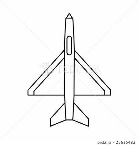 Military aircraft icon, outline style 25635432