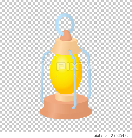 Kerosene lamp icon, cartoon style 25635482