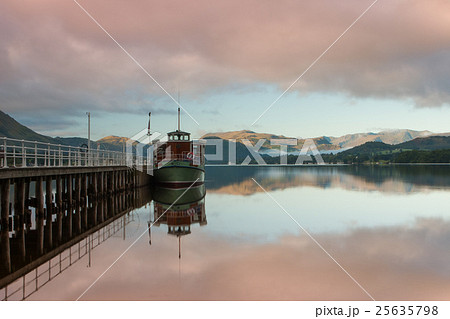 Steamboat docked on Ullswater in the Lake District 25635798