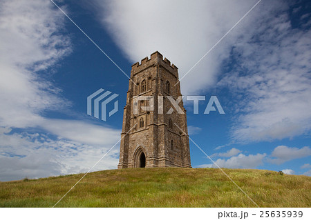 Glastonbury Tor located on a windy hill Glastonbury Tor located on a windy hill 25635939