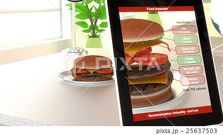 Augmented reality burger food analysis 25637503