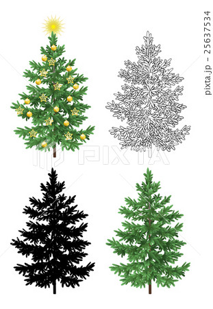 Set of Christmas Trees Set of Christmas Trees 25637534