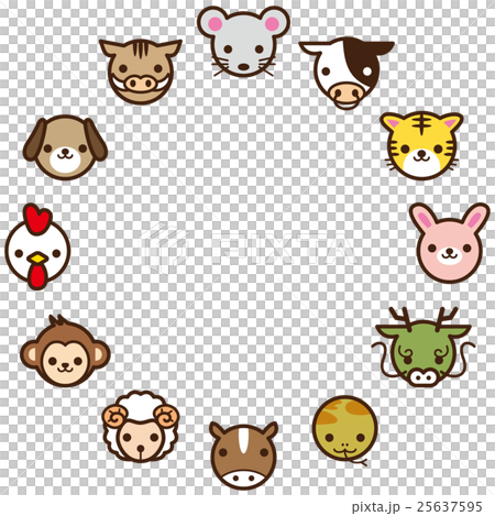 干支　アイコン　イメージイラスト 25637595