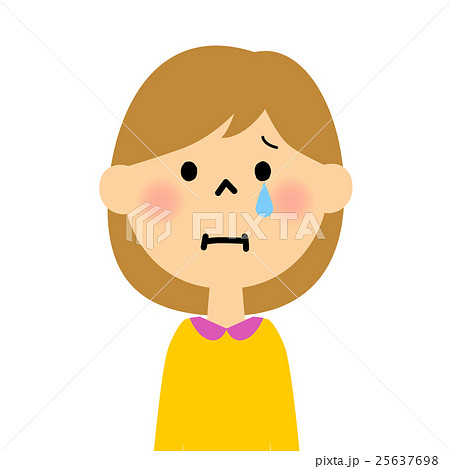 泣く女の子のイラスト素材