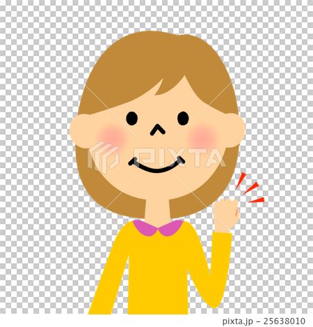 ガッツポーズの女の子 25638010