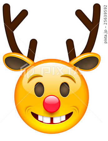 Happy Christmas Deer Happy New Year Deer Emojiのイラスト素材