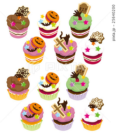 ハロウィン＿カップケーキセットのイラスト素材 [25640200] - PIXTA