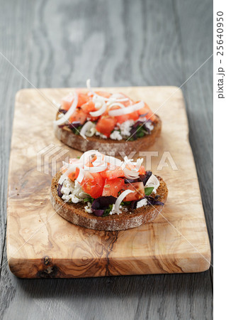 rye sandwich or bruschetta with ricotta, herbs and rye sandwich or bruschetta with ricotta, herbs and 25640950