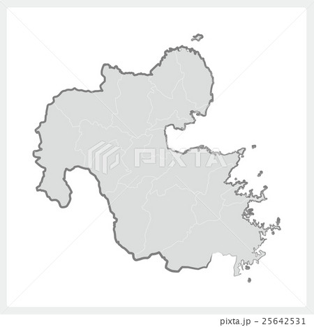 筆で描いた大分県 25642531