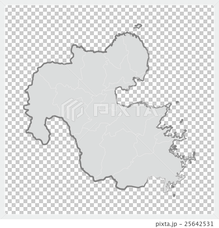 筆で描いた大分県 25642531