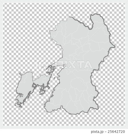 筆で描いた熊本県 25642720