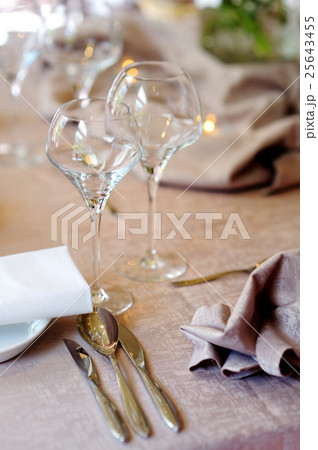 Beautiful table set for some festive event 25643455