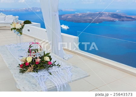 Wedding decoration with sea view Wedding decoration with sea view 25643573