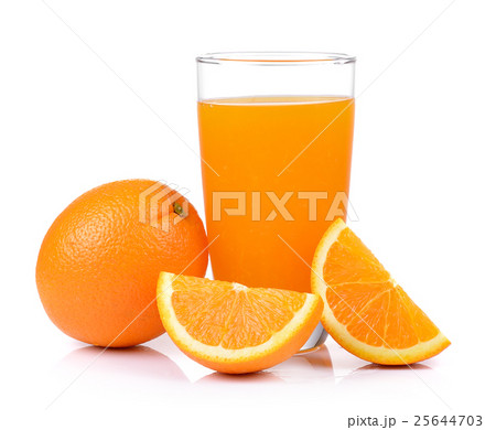Orange juice and orange isolated Orange juice and orange isolated 25644703