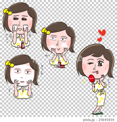 スキンケア 保湿編のイラスト素材