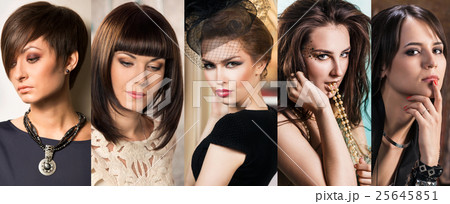 Collage of stylish beautiful women 25645851