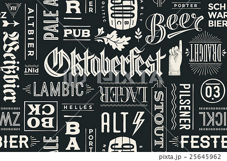 Seamless pattern with types of beer and hand drawn Seamless pattern with types of beer and hand drawn 25645962