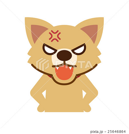怒る犬のイラスト素材