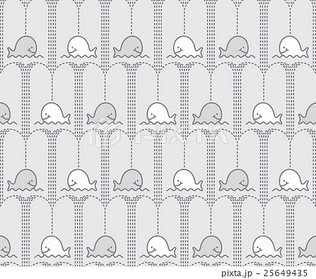 cute baby whales are spraying water 25649435