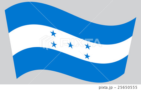 Flag of Honduras waving on gray background Flag of Honduras waving on gray background 25650555