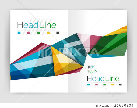 Geometric annual report business template 25650804