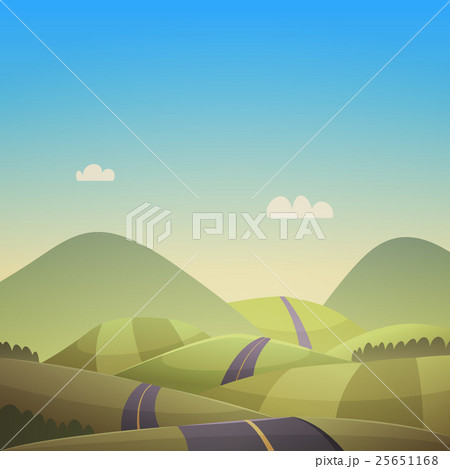 Asphalt Road Over Hills 25651168