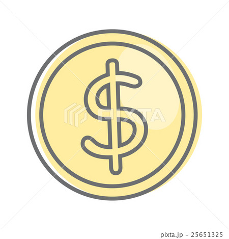 Money Sign Isolated. Dollar Coin. Video Marketing. 25651325