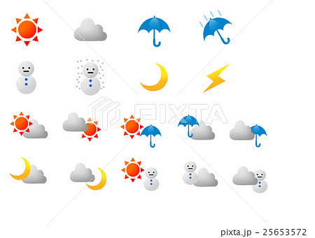 天気予報 アイコンのイラスト素材