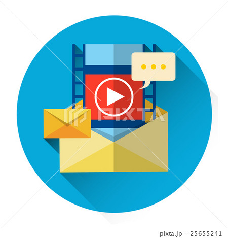 Video Record Online Play Icon Player Envelope 25655241