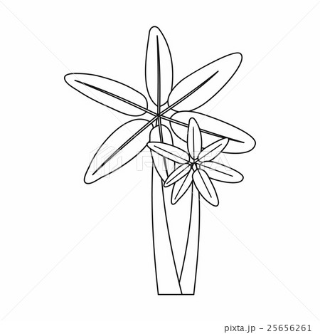 Two palm trees icon, outline style 25656261