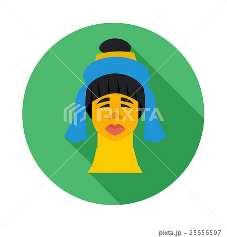 Karen long neck woman with traditional coils icon Karen long neck woman with traditional coils icon 25656597