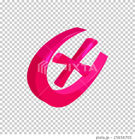 Check mark or cross in a circle icon cartoon style Check mark or cross in a circle icon cartoon style 25656705