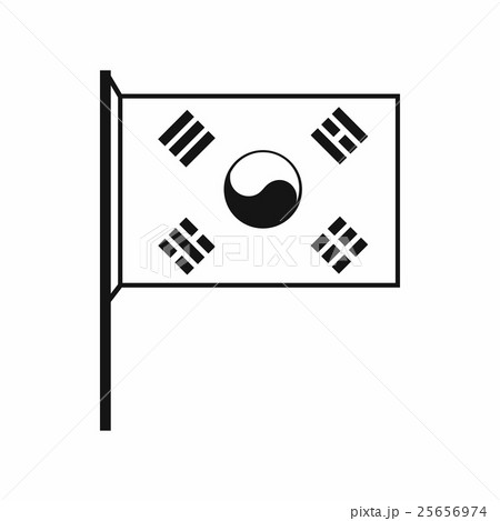 South Korea flag icon, simple style 25656974
