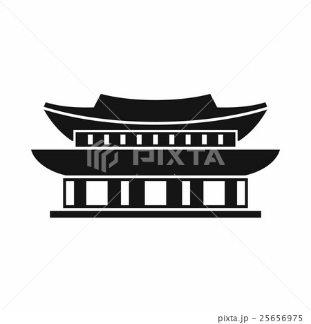 Gyeongbokgung palace, Seoul icon, simple style 25656975
