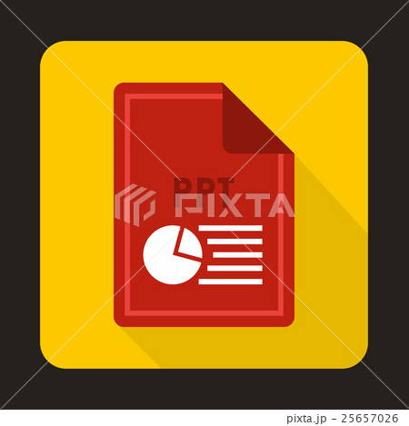 File PPT icon, flat style 25657026