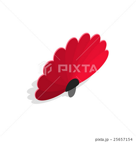 Red fan icon in isometric 3d style Red fan icon in isometric 3d style 25657154