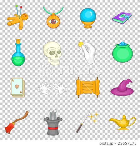 Magic icons set, cartoon style - Stock Illustration [25657173] - PIXTA