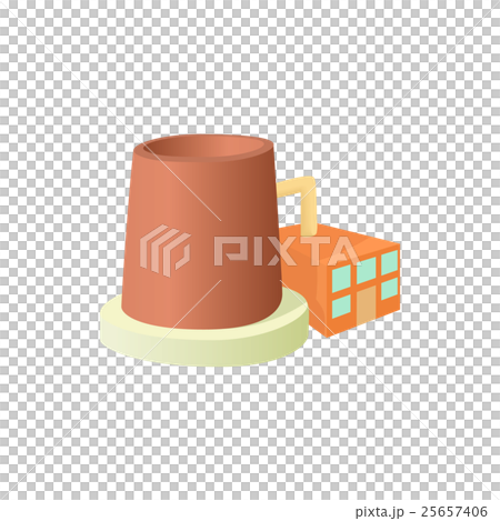 Factory with cylinder to store chemicals icon 25657406